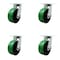 Service Caster 8'' Extra Heavy Duty Green Poly on Cast Iron Wheel Swivel Caster , 4PK CRAN-SCC-KP92S830-PUR-GB-4 - alternate 1